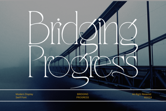 Bridging Progress: A Display Serif Font That Demands Attention