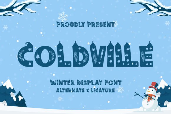 Coldville: A Winter Display Font for Editorial Design and Publishing