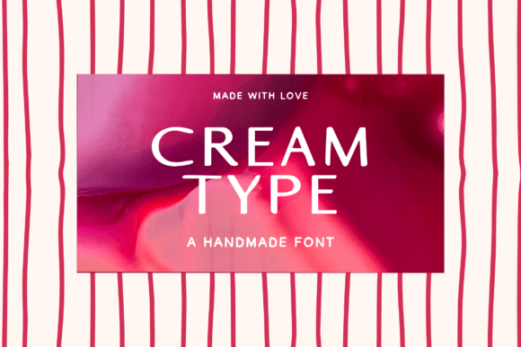 Cream Font: A Hand-Drawn Display Typeface for Handmade Products