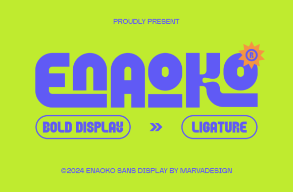 Enaoko: A Bold Display Sans Serif Font for Editorial Design