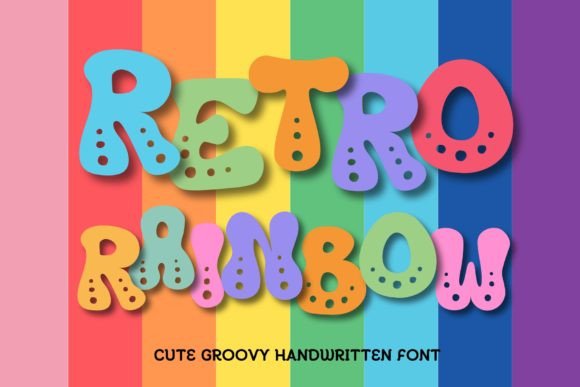 Retro Rainbow: A Cute Display Font for Web Design