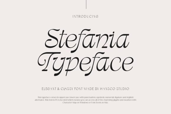 Stefania: A Display Serif Font for Editorial Storytelling